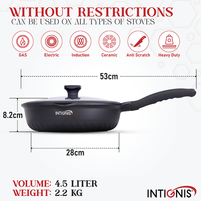 Frying Pan with Lid - 28 cm/4.5L