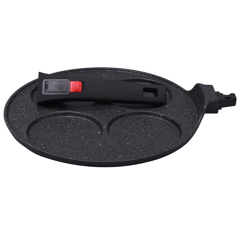 Mini 4 Mould Pancake Pan Smart Handle