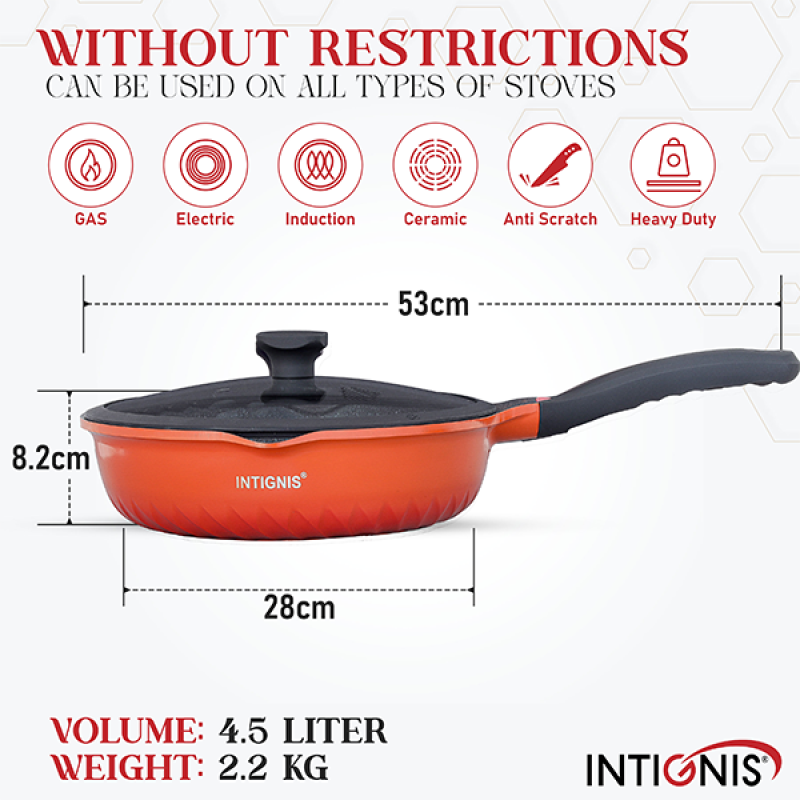 Frying Pan with Lid - 28 cm/4.5L