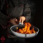 Stainless Steel Deep Frying Pan with Lid - 4.5 Liter