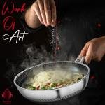 Stainless Steel Deep Frying Pan with Lid - 4.5 Liter